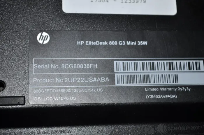 Неттоп HP EliteDesk 800 G3 Desktop Mini USFF / Intel Core i5-6500T (4 ядра по 2.5 - 3.1 GHz) / 16 GB DDR4 / 120 GB SSD + 500 GB HDD / Intel UHD Graphics 630 / USB Wi-Fi / Windows 11 Pro б/в - зображення 3