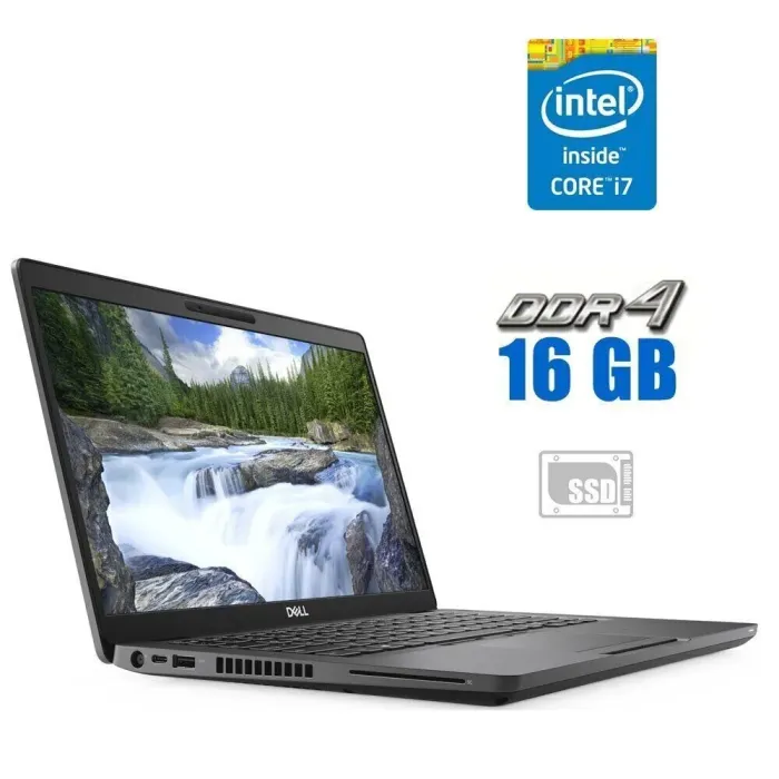 Ультрабук Dell Latitude 5401 / 14" (1920x1080) IPS / Intel Core i7-9850H (6 (12) ядер по 2.6 - 4.6 GHz) / 16 GB DDR4 / 480 GB SSD / Intel UHD Graphics 630 / WebCam б/в - зображення 1