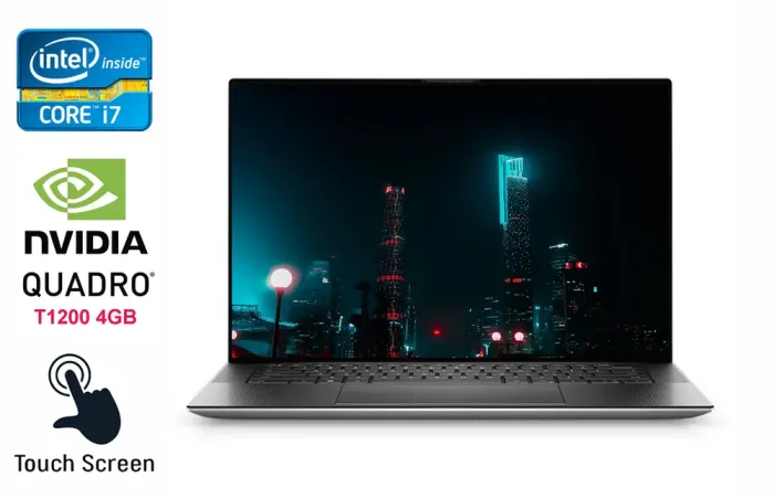 Мобільна робоча станція Dell Precision 5560 / 15.6" (3840x2160) IPS Touch / Intel Core i7-11850H (8 (16) ядер по 2.5 - 4.8 GHz) / 32 GB DDR4 / 512 GB SSD / nVidia Quadro T1200, 4 GB GDDR6, 128-bit / WebCam / Windows 11 б/в - зображення 1