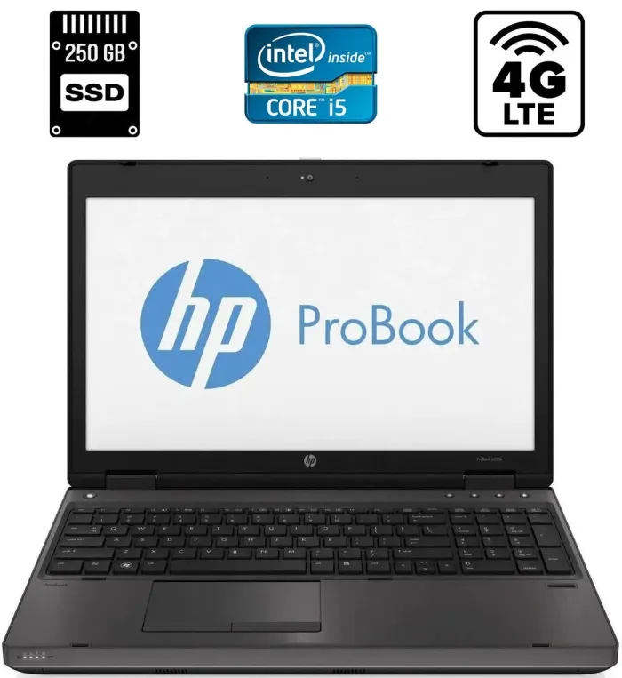 Ноутбук HP ProBook 6570b / 15.6" (1600x900) TN / Intel Core i5-3210M (2 (4) ядра по 2.5 - 3.1 GHz) / 8 GB DDR3 / 250 GB SSD / Intel HD Graphics 4000 / WebCam / DisplayPort / DVD-RW / 4G LTE б/в - зображення 1