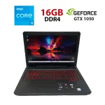Ігровий ноутбук Asus TUF Gaming / 15,6" (1920x1080) IPS / Intel Core i5-8300H (4 (8) ядра по 2,3 - 4,0 ГГц) / 16 ГБ DDR4 / 256 ГБ SSD + 500 ГБ HDD / nVidia GeForce GTX 1050, 2 ГБ GDDR5, 128-біт / WebCam б/в
