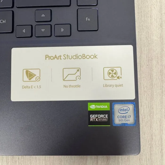 Ігровий ноутбук Asus ProArt StudioBook 15 H500GVA / 15.6" (3840x2160) IPS / Intel Core i7-9750H (6 (12) ядер по 2,6 - 4,5 ГГц) / 16 ГБ DDR4 / 512 ГБ SSD NVMe / nVidia GeForce RTX 2060, 6 ГБ GDDR6, 192-біт б/в - зображення 8