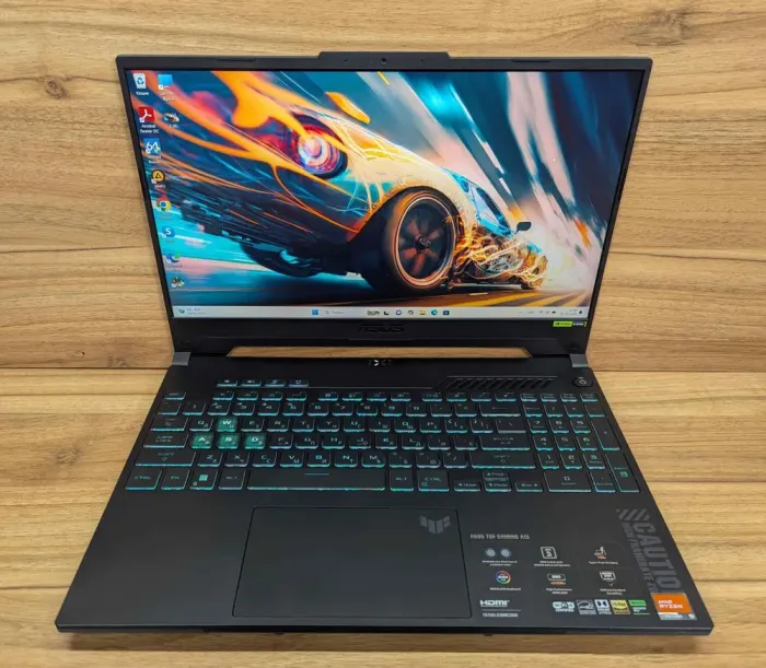 Ігровий ноутбук Asus TUF Gaming A15 FA507XU / 15.6" (1920x1080) IPS / AMD Ryzen 9 7940HS (8 (16) ядер по 4.0 - 5.2 GHz) / 16 GB DDR5 / 480 GB SSD / nVidia GeForce RTX 4050, 6 GB GDDR6, 96-bit / WebCam / Windows 11 б/в - зображення 2
