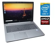 Мобільна робоча станція HP ZBook 15u G5 / 15.6" (1920x1080) TN / Intel Core i7-8550U (4 (8) ядра по 1.8 - 4.0 GHz) / 16 GB DDR4 / 256 GB SSD M.2 / AMD Radeon Pro WX 3100, 2 GB DDR5, 128-bit / WebCam / Win 10 б/в