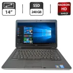 Ноутбук Dell Latitude E6440 / 14" (1366x768) TN / Intel Core i5-4300M (2 (4) ядра по 2.6 - 3.3 GHz) / 8 GB DDR3 / 240 GB SSD / AMD Radeon HD 8690M, 2 GB GDDR5, 64-bit / WebCam / DVD-ROM б/в