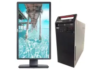 Комплект ПК: Lenovo ThinkCentre E73 Tower / Intel Core i3-4170 (2 (4) ядра по 3.7 GHz) / 8 GB DDR3 / 500 GB HDD / Intel HD Graphics 4400 / DVD-RW + Монітор Dell P2212Hb / 22" (1920x1080) TN / DVI, VGA, USB Type-B б/в
