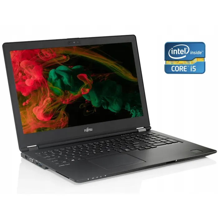 Ультрабук Б-клас Fujitsu LifeBook U759 / 15.6" (1920x1080) IPS / Intel Core i5-8365U (4 (8) ядра по 1.6 - 4.1 GHz) / 8 GB DDR4 / 256 GB SSD NVMe / Intel UHD Graphics / WebCam б/в - зображення 1