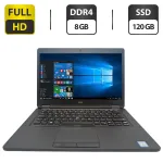 Ноутбук Dell Latitude 5480 / 14" (1920x1080) IPS / Intel Core i5-6300U (2 (4) ядра по 2.4 - 3.0 GHz) / 8 GB DDR4 / 120 GB SSD / Intel HD Graphic 620 / WebCam б/в