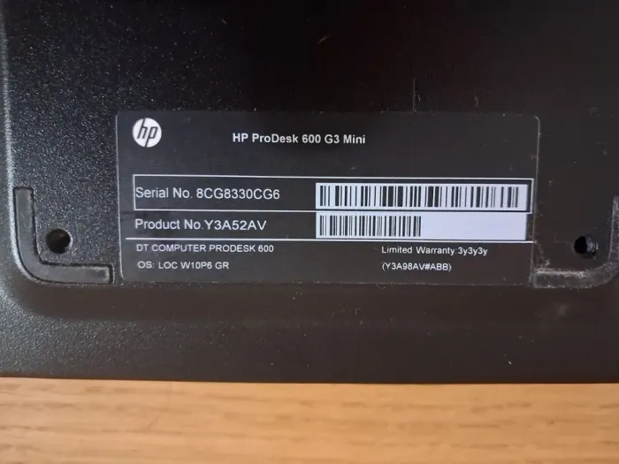 Неттоп Б-клас HP ProDesk 600 G3 Mini PC USFF / Intel Core i3-7100T (2 (4) ядра по 3.4 GHz) / 8 GB DDR4 / 250 GB SSD M.2 / Intel HD Graphics 630 / Блок живлення в комплекті б/в - зображення 5