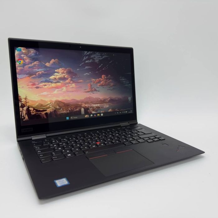 Ноутбук Lenovo ThinkPad X1 YOGA / 14" (1920x1080) IPS / Intel Core i7-8550U (4 (8) ядра по 1.8 - 4.0 GHz) / 8 GB DDR4 / 256 GB SSD / Intel UHD Graphics 620 / WebCam б/в - зображення 2