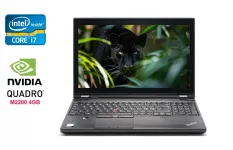 Мобільна робоча станція Б-клас Lenovo ThinkPad P51 / 15.6" (1920x1080) IPS / Intel Core i7-7820HQ (4 (8) ядра по 2.9 - 3.9 GHz) / 32 GB DDR4 / 512 GB SSD / nVidia Quadro M2200, 4 GB GDDR5, 128-bit / Fingerprint / Windows 10 б/в