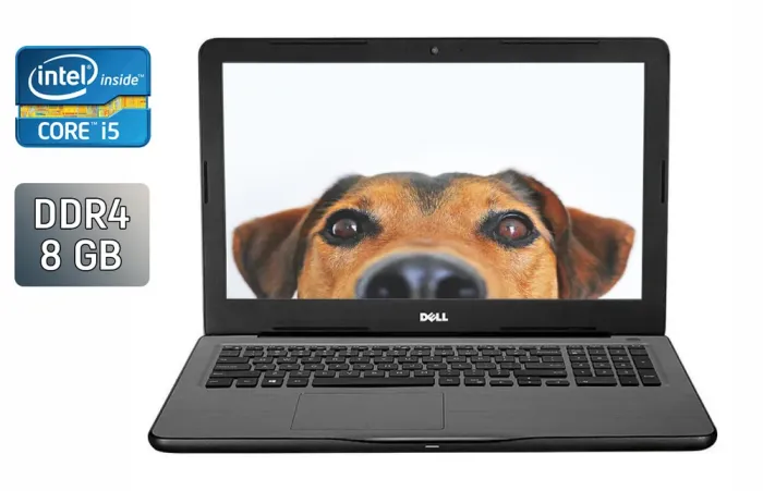 Ноутбук Б-клас Dell Inspiron 5567 / 15.6" (1366x768) TN / Intel Core i5-7200U (2 (4) ядра по 2.5 - 3.1 GHz) / 8 GB DDR4 / 240 GB SSD / Intel HD Graphics 620 / WebCam / Windows 10 б/в - зображення 1