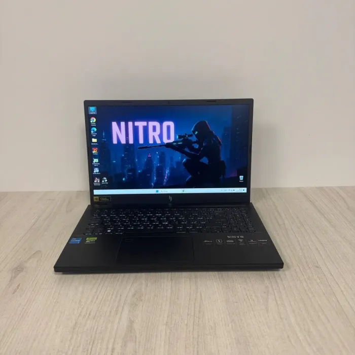 Ігровий ноутбук Aser Nitro V15 ANV15-51 / 15,6" (1920x1080) IPS / Intel Core i5-13420H (8 (12) ядер по 3,4 - 4,6 ГГц) / 16 ГБ DDR5 / 512 ГБ SSD / nVidia GeForce RTX 4050, 6 ГБ GDDR6, 96-біт / Веб-камера б/в - зображення 2