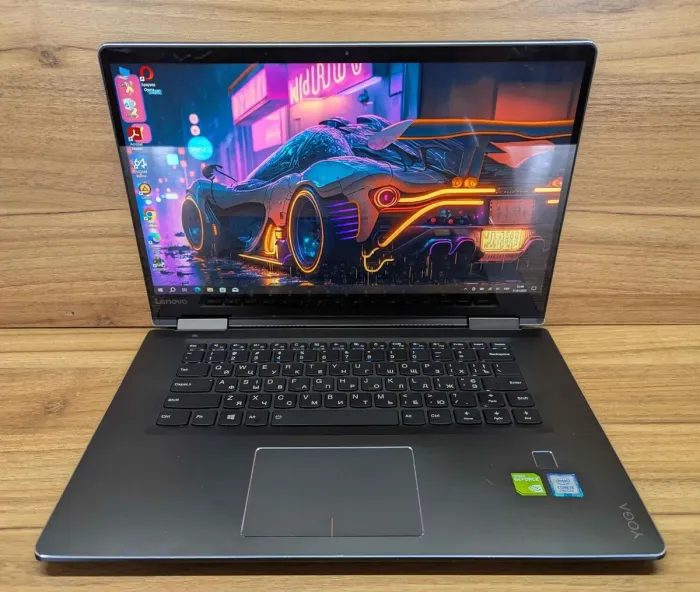 Ноутбук-трансформер Lenovo Yoga 710-15IKB / 15.6" (1920x1080) IPS Touch / Intel Core i5-7200U (2 (4) ядра по 2.5 - 3.1 GHz) / 16 GB DDR4 / 480 GB SSD / nVidia GeForce 940MX, 2 GB GDDR5, 64-bit / WebCam / TouchID / Windows 10 б/в - зображення 2