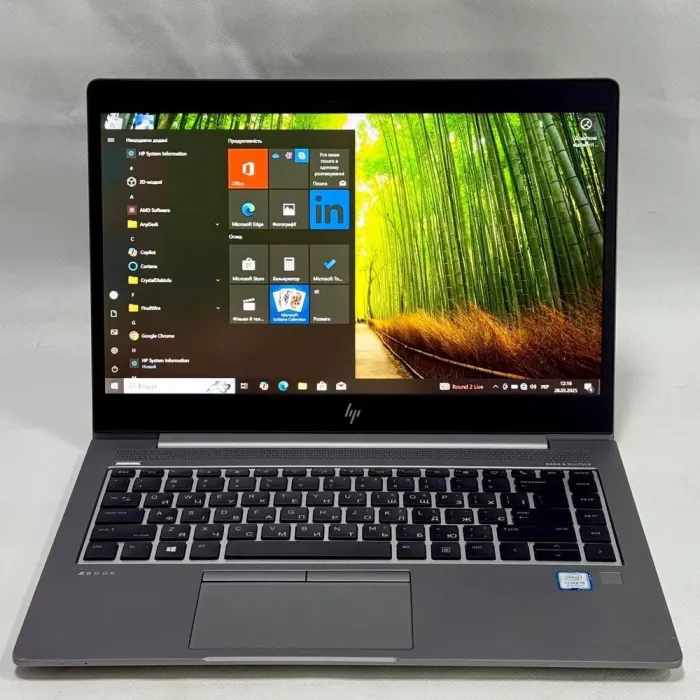 Мобільна робоча станція HP ZBook 14u G5 / 14" (1920x1080) IPS / Intel Core i5-8250U (4 (8) ядра по 1.6 - 3.4 GHz) / 16 GB DDR4 / 256 GB SSD / AMD Radeon Pro WX 3100, 2 GB GDDR5, 128-bit / WebCam / Windows 10 Pro б/в - зображення 2