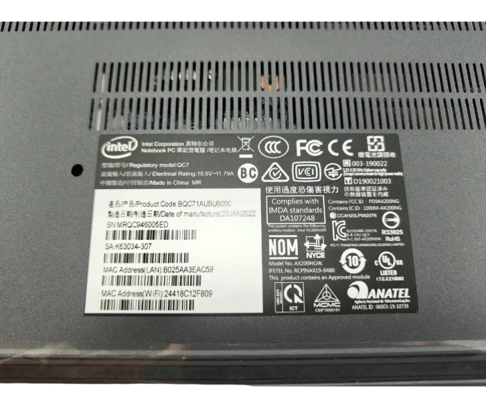 Ігровий ноутбук Intel Whitebook Gaming BQC71A / 15.6" (1920x1080) IPS / Intel Core i7-9750H (6 (12) ядер по 2.6 - 4.5 GHz) / 16 GB DDR4 / 512 GB SSD / nVidia GeForce GTX 1660 Ti, 6 GB GDDR6, 192-bit / WebCam - зображення 5