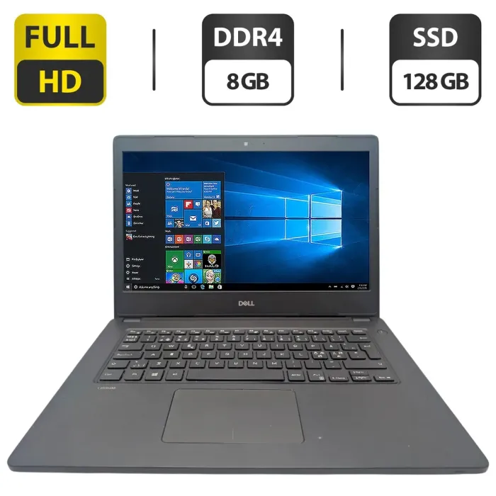 Ультрабук Dell Latitude 3480 / 14" (1920x1080) IPS / Intel Core i3-7100U (2 (4) ядра по 2.4 GHz) / 8 GB DDR4 / 128 GB SSD / Intel HD Graphics 620 / WebCam б/в - зображення 1