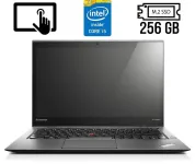Ультрабук Б-клас Lenovo ThinkPad X1 Carbon (2nd Gen) / 14" (2560x1440) IPS Touch / Intel Core i5-4300U (2 (4) ядра по 1.9 - 2.9 GHz) / 4 GB DDR3 / 256 GB SSD M.2 / Intel HD Graphics 4400 / WebCam / Fingerprint/ HDMI / miniDP б/в