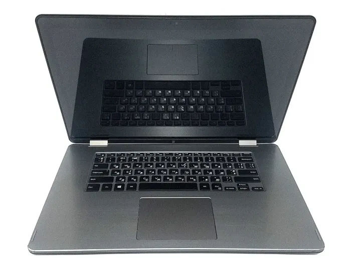 Ультрабук-трансформер Dell Inspiron 15-7568 / 15.6" (1920x1080) IPS / Intel Core i5-6200U (2 (4) ядра по 2.3 - 2.8 GHz) / 8 GB DDR3 / 256 GB SSD / Intel HD Graphics 520 / WebCam / Windows 10 Lic б/в - зображення 2