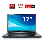 Ноутбук Б-клас Samsung NP355E7C / 17.3" (1600x900) TN / AMD A4-4300M (2 ядра по 2.5 - 3.0 GHz) / 8 GB DDR3 / 240 GB SSD / AMD Radeon HD 7420G Graphics / WebCam б/в
