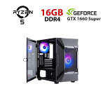 Ігровий ПК Forsage D3-A-BK Tower / AMD Ryzen 5 5500 (6 (12) ядер по 3,6 - 4,2 ГГц) / 16 ГБ DDR4 / 480 ГБ SSD / nVidia GeForce GTX 1660 Super, 6 ГБ GDDR6, 192-біт