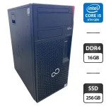 Комп'ютер Fujitsu Esprimo P758 E85 Tower / Intel Core i5-8400 (6 ядер по 2,8 - 4,0 ГГц) / 16 ГБ DDR4 / 256 ГБ SSD / nVidia Quadro K1200, 4 ГБ GDDR5, 128-біт б/в