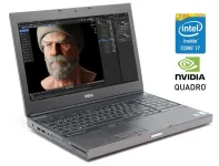 Мобільна робоча станція Б-клас Dell Precision M4800 / 15.6" (3840x2160) IPS / Intel Core i7-4810MQ (4 (8) ядра по 2.8 - 3.8 GHz) / 16 GB DDR3 / 256 GB SSD / nVidia Quadro K1100M, 2 GB GDDR5, 128-bit / WebCam / DVD-ROM б/в