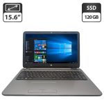 Ноутбук HP 250 G3 / 15.6" (1366x768) TN / Intel Pentium N3530 (4 ядра по 2.16 - 2.58 GHz) / 8 GB DDR3 / 120 GB SSD / Intel HD Graphics / WebCam / DVD-ROM б/в