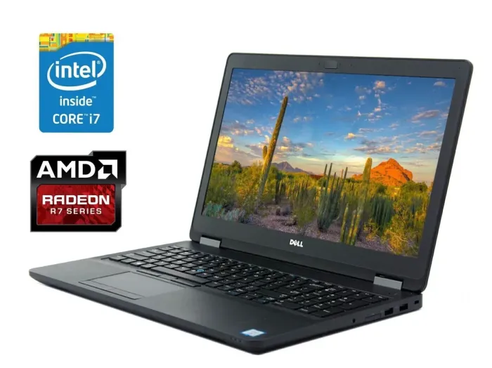Ігровий ноутбук Dell Latitude E5570 / 15.6" TN / Intel Core i7-6600U (2(4) ядра по 2.6-3.4 GHz) / 8GB DDR4 / 240GB SSD / AMD Radeon R7 M360, 2GB DDR3, 64-bit / WebCam / Win 10 Pro б/в - зображення 1