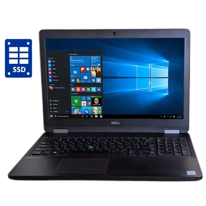 Ноутбук Dell Latitude E5570 / 15.6" (1920x1080) IPS / Intel Core i3-6100U (2 (4) ядра по 2.3 GHz) / 8 GB DDR4 / 128 GB SSD / Intel HD Graphics 520 / WebCam б/в - зображення 1
