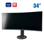 Монітор Samsung C34H890WJU / 34" (3440x1440) VA / HDMI, DisplayPort, Audio, USB 3.0 / VESA 100x100 б/в