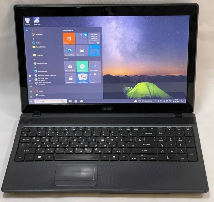 Ноутбук Б-клас Acer Aspire 5733 PEW71 / 15.6" (1366x768) TN / Intel Core i5-520M (2 (4) ядра по 2.4 - 2.93 GHz) / 6 GB DDR3 / 160 GB SSD / Intel HD Graphics / WebCam / Windows 10 Pro б/в - зображення 2