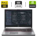 Мобільна робоча станція Fujitsu Celsius H760 / 15.6" (1920x1080) IPS / Intel Core i7-6820HQ (4 (8) ядра по 2.7 - 3.6 GHz) / 16 GB DDR4 / 256 GB SSD / nVidia Quadro M1000M, 2 GB GDDR5, 128-bit / WebCam / DVD-ROM б/в
