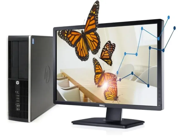 Комплект ПК: HP Compaq Pro 6300 SFF / Intel Core i5-3450 (4 ядра по 3.1 - 3.5 GHz) / 8 GB DDR3 / 500 GB HDD / Intel HD Graphics 2500 + Монітор Dell UltraSharp U2412M / 24" (1920x1200) IPS / 1x DP, 1x DVI, 1x VGA, 5x USB 2.0 / VESA 100x100 / Pivot б/в - зображення 1