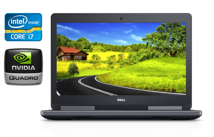 Мобільна робоча станція Б-класу Dell Precision 7510 / 15,6" (1920x1080) IPS / Intel Core i7-6920HQ (4 (8) ядра по 2.9 - 3.8 GHz) / 32 GB DDR4 / 480 GB SSD / nVidia Quadro M2000M, 4 GB GDDR5, 128-bit / WebCam / Windows 10 б/в - зображення 1