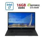 Ігровий ноутбук Б-класу Dell XPS 15 9550 / 15,6" (1920x1080) IPS / Intel Core i7-6700HQ (4 (8) ядра по 2,6 - 3,5 ГГц) / 16 ГБ DDR4 / 480 ГБ SSD / nVidia GeForce GTX 960M, 2 ГБ GDDR5, 128-біт / USB Type-C / HDMIб/в