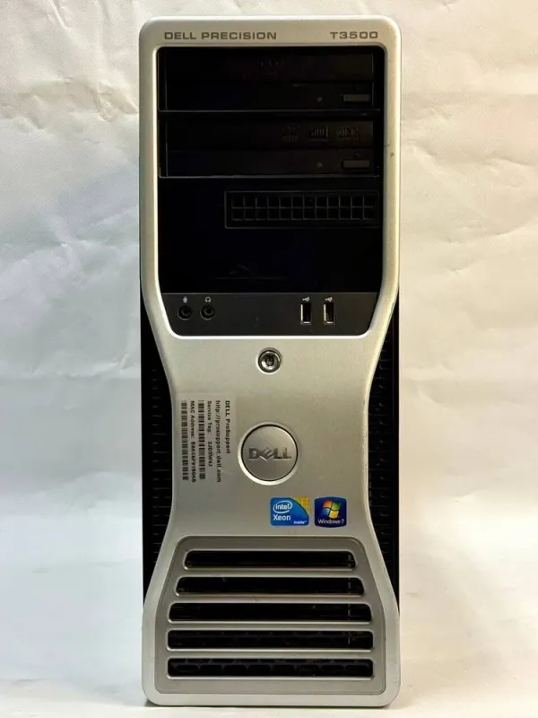 Комп'ютер Dell Precision T3500 Tower / Intel Xeon W3530 (4 (8) ядер по 2.8 - 3.06 GHz) / 6 GB DDR3 / 250 GB HDD + 250 GB HDD / nVidia Quadro FX 1800, 768 MB GDDR3, 192-bit / DVD-ROM / 525W б/в - зображення 2
