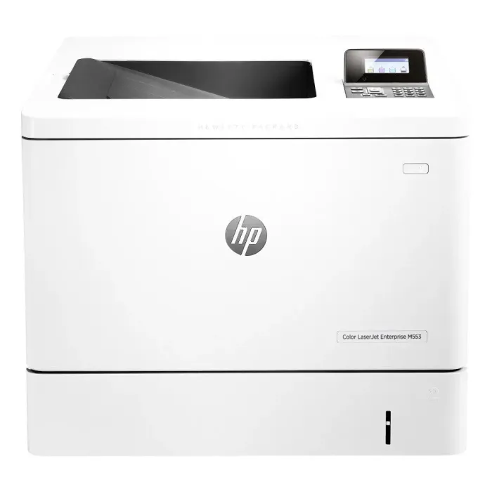 Принтер HP Color LaserJet Managed M553dnm / Лазерний кольоровий друк / 1200x1200 dpi / A4 / 38 стор/хв / Ethernet, USB 2.0 / Дуплекс б/в - зображення 1