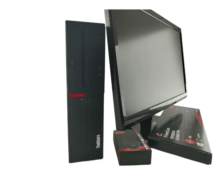 Комплект ПК: Lenovo ThinkCentre M800 SFF / Intel Core i3-6100 (2 (4) ядра по 3.7 GHz) / 4 GB DDR4 / 500 GB HDD / Intel HD Graphics 530 + Монітор Philips V Line 246V5LHAB/00 / 24" (1920x1080) TN / VGA, DVI, HDMI, USB-Hub + Клавіатура, мишка б/в - зображення 4