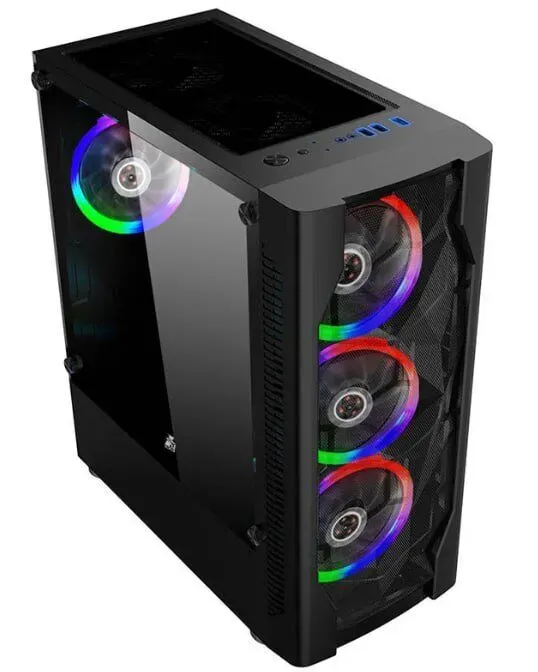 Ігровий ПК 1stPlayer D4 4R1-BK Color LED Black FORSAGE Tower / AMD Ryzen 5 5500 (6 (12) ядер 3.6 - 4.2 ГГц) / 16 ГБ DDR4 / 480 ГБ SSD / nVidia GeForce GTX 1660 Super, 6 ГБ GDDR6, 192-bit б/в - зображення 3