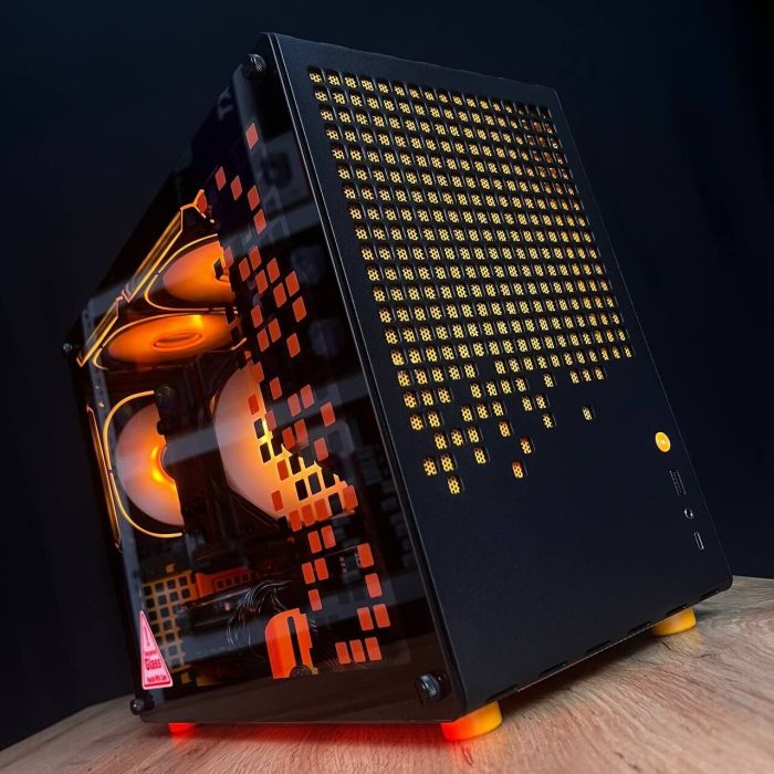 Збірка на замовлення: ігровий ПК Jonsbo Z20 Black/Orange Tower / AMD Ryzen 7 7700 (8 (16) ядер по 3,8 - 5,3 ГГц) / 32 ГБ DDR5 / 1000 ГБ SSD M.2 / AMD Radeon RX 9070 XT, 16 GB GDDR6, 256-bit / 750W - зображення 3