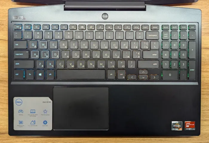 Ігровий ноутбук Dell G5 5505 / 15.6" (1920x1080) IPS / AMD Ryzen 7 4800H (8 (16) ядер по 2.9 - 4.2 GHz) / 16 GB DDR4 / 512 GB SSD / AMD Radeon RX 5600M, 6 GB GDDR6, 192-bit / HDMI / WebCam / Windows 10 б/в - зображення 3