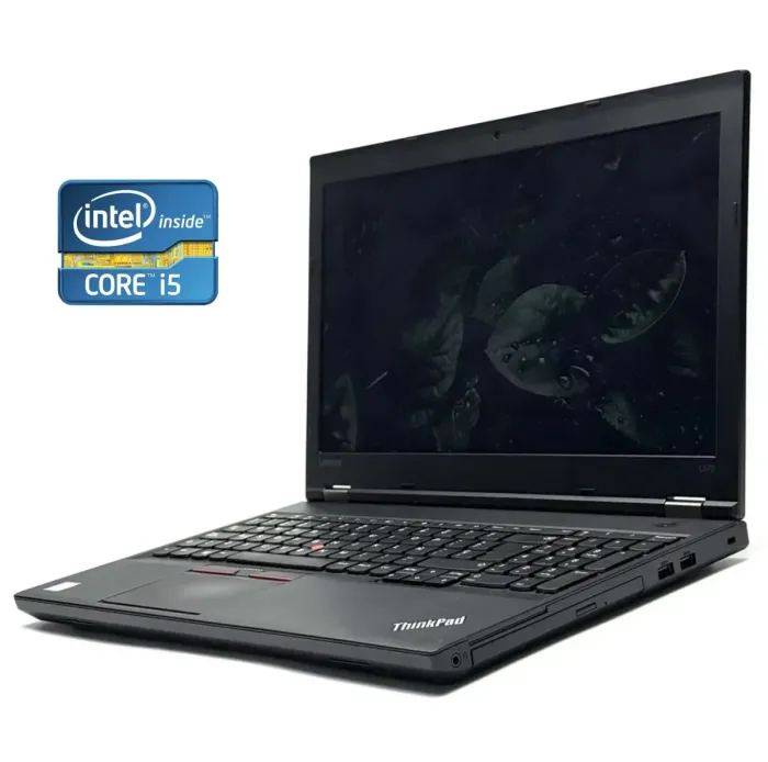 Ноутбук Lenovo ThinkPad L570 / 15.6" (1920x1080) TN / Intel Core i5-7200U (2 (4) ядра по 2.5 - 3.1 GHz) / 8 GB DDR4 / 256 GB SSD / Intel HD Graphics 620 / WebCam / DVD-RW / Win 10 Pro б/в - зображення 1