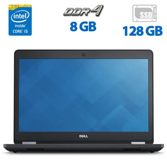 Ультрабук Б-клас Dell Latitude E5470 / 14" TN / Core i5-6300U (2(4) ядра по 2.4-3GHz) / 8GB DDR4 / 128GB SSD / HD Graphics 520 / WebCam / HDMI б/в - зображення 1