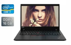 Ультрабук Lenovo ThinkPad T14 Gen 1 / 14" (1920x1080) IPS / Intel Core i7-10510U (4 (8) ядра по 1.8 - 4.9 GHz) / 16 GB DDR4 / 256 GB SSD / Intel UHD Graphics / WebCam / TouchID / Windows 10 б/в