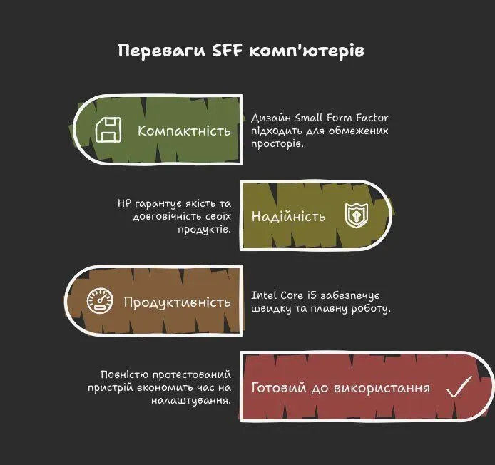 Комп'ютер HP EliteDesk 800 G3 SFF / Intel Core i5-6400 (4 ядра по 2.7 - 3.3 GHz) / 4 GB DDR4 / 250 GB HDD / Intel HD Graphics 530 / Без OC б/в - зображення 10