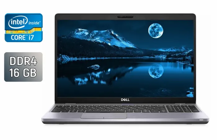 Мобільна робоча станція Dell Precision 3550 / 15.6" (1920x1080) IPS / Intel Core i7-10610U (4 (8) ядра по 1.8 - 4.9 GHz) / 16 GB DDR4 / 512 GB SSD / nVidia Quadro P520, 2 GB GDDR5, 64-bit / WebCam / Windows 11 б/в - зображення 1