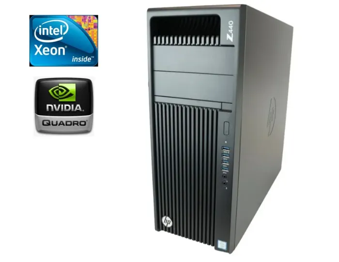 Робоча станція HP Z440 Workstation Tower / Xeon E5-1650 V4 (6(12) ядер по 3.6-4 GHz) / 32GB DDR4 / NO HDD / Quadro K2000, 2GB GDDR5, 128-bit / DVD-RW б/в - зображення 1
