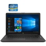 Ноутбук Б-клас HP 250 G7 / 15.6" (1366x768) TN / Intel Core i5-8265U (4 (8) ядра по 1.6 - 3.9 GHz) / 8 GB DDR4 / 256 GB SSD / Intel UHD Graphics 620 / WebCam / Win 11 Pro б/в