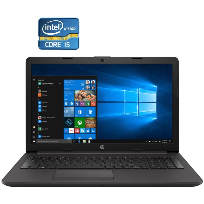 Ноутбук Б-клас HP 250 G7 / 15.6" (1366x768) TN / Intel Core i5-8265U (4 (8) ядра по 1.6 - 3.9 GHz) / 8 GB DDR4 / 256 GB SSD / Intel UHD Graphics 620 / WebCam / Win 11 Pro б/в - зображення 1
